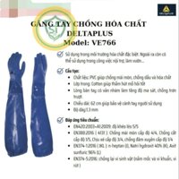 Găng tay cao su chống hóa chất Delta plus VE766 dài 62cm