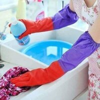 găng tay cao su lót nỉ 16 combo 10