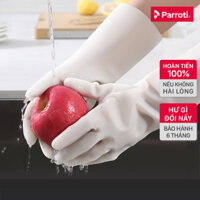 Găng tay cao su siêu dai rửa bát, bao tay cao su rửa chén, vệ sinh nhà cửa, an toàn, không mùi hôi Parroti Active AT01 - Size M 38cm