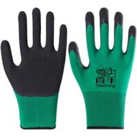 Găng tay cao su thoáng khí vua đầu tiên bảo hộ lao động chống trượt bán treo cao su tẩm da làm việc găng tay nhựa mỏng mùa hè găng tay da hàn găng tay hàn chịu nhiệt