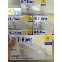 Găng tay cao su Y Tế T-Glove Latex Có Bột Size S hộp 100 cái