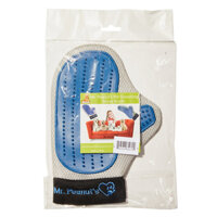 Găng tay chải lông rụng chó mèo Mr. Peanut’s Right-Handed Grooming Glove Pet Brush, Blue