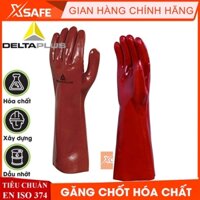 Găng tay chống hóa chất Deltaplus Basf PVCC400 chiều dài 40cm, găng tay bảo hộ cao su chống hóa chất, dầu nhớt, chất tẩy