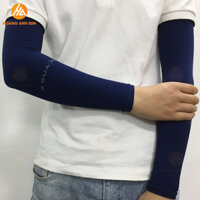 Găng tay chống nắng Aqua-X màu xanh than  Ống tay chống tia UV dày dặn cho nam nữ, thun lạnh, co giãn 4 chiều, hàng loại đẹp, uy tín 7 năm