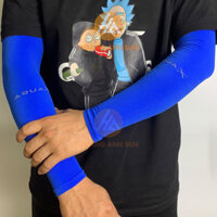 Găng tay chống nắng Aqua-X xanh dương cho nam nữ  Ống tay chống UV vải dày dặn, thun lạnh, co giãn 4 chiều, màu độc quyền