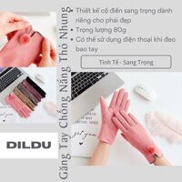 Găng Tay Chống Nắng - Giữ Ấm Thỏ Nhung Bigbull Gloves Dành Cho Phái Đẹp, Phụ Nữ Sang Trọng, Lái Xe Dạo Phố - Có thể Sử Dụng Cảm Ứng Điện Thoại - Hồng