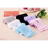 Găng tay chống nắng xỏ ngón Lets Slim - Đen túi nilon