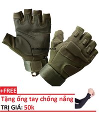 Găng tay cụt ngón cho Phượt thủ  găng tay phượt xe máy giá rẻ găng tay nam + tặng kèm găng tay chống nắng trị giá 50k