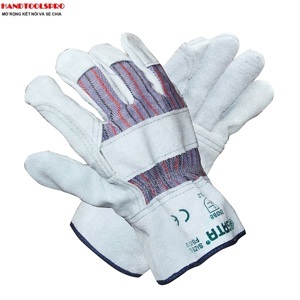 Găng tay da bò công nghiệp 2 lớp Sata FS0101