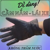 Găng Tay Da Cừu Nam Mỏng Nhẹ Lót Lông Cảm Ứng Đi Mưa Thoải Mái,Dễ Lái Xe - Không Bong Nổ - Bảo Hành Da Thật 3 Năm - M1