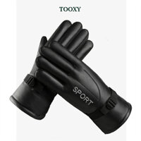 Găng tay da nam nữ mùa đông giữ ấm lót nỉ lông bên trong ấm áp chống lạnh GT03