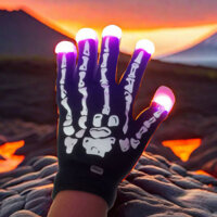 Găng Tay Dạ Quang Đi Xe Đạp Găng Tay LED Bên Ngoài Đêm Tăm Găng Tay Nam Nữ Full Ngón Tay Năm Ngón Tay Trái Tim Trẻ Em