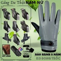 Găng Tay Da Thật Nam Nữ Chất Liệu Cao Cấp Mỏng Nhẹ Không Lo Bong Nổ, Dễ Dàng Cầm Nắm Và Lái Xe - BH 5 Năm