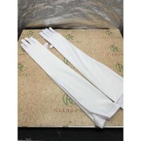 Găng tay dài tiệc tối Noel 2019 - Trắng,Xxl