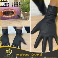 Găng tay Đen Cao Su Cao Cấp Feixiang Hộp 20pcs Chuyên Nghiệp Cho Salon Làm Hoá Chất Uốn Duỗi Tẩy Nhuộm Cho Tóc
