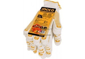 Găng tay dệt kim & có đốm chấm nhựa PVC Ingco HGVK05