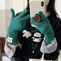 Găng tay dệt kim dày ấm áp Găng tay giữ nhiệt chống gió đầy đủ có mặt cho sinh nhật