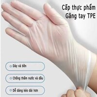 ☽┋☋【Găng tay dùng một lần】PVC / TPE  cao su，chống nước chống dầu, bảo vệ đôi trong nhà bếp, an toàn thực phẩm cấp