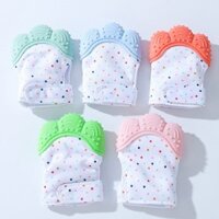 Găng tay gãi kẹo cao su, dụng cụ ngậm nướu và kích thích cho bé
