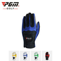 Găng Tay Golf Vải Sợi Chống Thấm Nước 1 Chiều Thuận phải - PGM Golf Gloves For Men - ST016 - L - XANH ĐEN