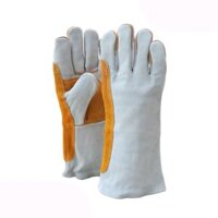 Găng tay hàn chống bỏng Jinbai hàn kiểu dài mềm mại Găng tay da bò cách nhiệt hàn kiểu ngắn chống mài mòn hàn tig và hàn mig Phụ kiện máy hàn