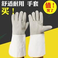 găng tay hàn mig Găng tay hàn da bò nối dài thợ hàn dài cách nhiệt bền chống bỏng găng tay bảo hộ lao động nhiệt độ cao cho nam và nữ bao tay hàn bao tay hàn xì