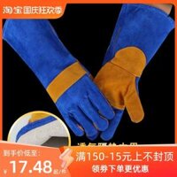 găng tay hàn mig Máy hàn da bò đầy đủ dài và ngắn Jiahu hàn gia cố cơ khí và hỗ trợ găng tay cách nhiệt thoáng khí bền chịu nhiệt độ cao găng tay da cho thợ hàn bao tay hàn chịu nhiệt