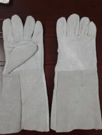 Găng Tay Hàn Tig, Mig Da Heo + Da Bò Xám Dài - GTD0021