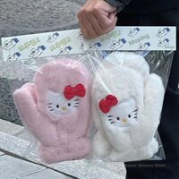 Găng Tay Hellokitty Mùa Đông Ấm Đôi Dày Dây Cổ Sang Trọng Đi Xe Đạp Găng Tay Chống Gió