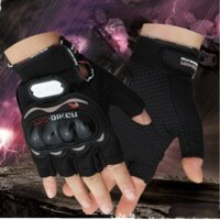 Gang Tay Hở Ngón Chiến Thuật Cao Cấp Đồ Da Thành Long  TI 374 tặng khăn phượt đa năng M 275