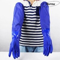 Găng Tay Làm Việc BVROU, Găng Tay Giữ Nhà 60CM Xanh, Phụ Kiện Nhà Bếp Cao Su Làm Dày Kéo Dài Găng Tay Bảo Vệ Nhà Bếp