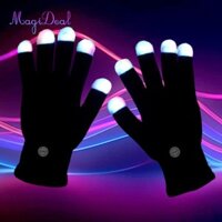 Găng tay LED 7 màu Găng tay làm sáng cho đèn trang phục biểu diễn sân khấu