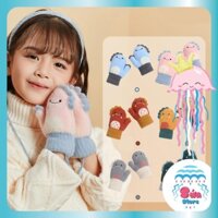 Găng tay len cho bé, găng tay lót lông hình chú khủng long dễ thương, ấm áp giành cho bé trai, bé gái từ 0 - 3 tuổi GT02