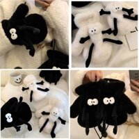 Găng Tay Len Giữ Ấm In Hoạt Hình Dễ Thương Cho Bé