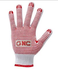 Găng Tay Len Phủ Hạt Nhựa Đỏ