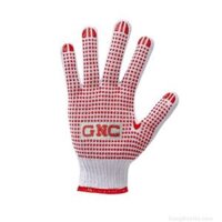 Găng Tay Len Phủ Hạt Nhựa GNC Màu Đỏ Bảo Hộ Lao Động NGDK00016