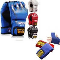 Găng Tay MMA Hở Ngón + Băng Đa Cuốn Tay Walon Chính Hãng