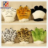 Găng Tay Móng Vuốt Hổ NOVAFLUX, Găng Tay Tay Móng Vuốt Thú Nhồi Bông Găng Tay Chân Động Vật, Khủng Long Sáng Tạo Hổ Da Báo Hươu Cao Cổ Hoạt Hình Quà Tặng Sinh Nhật