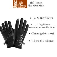 Găng tay mùa đông đi xe máy BOO giữ ấm lót nỉ cho nam nữ,đi phượt che gió,chống nắng,bảo hộ