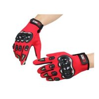 Găng tay phượt Sports cao cấp dài tay, găng đi xe máy có gù bảo vệ - Đỏ