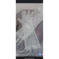 Găng tay ren lông vũ chụp ảnh
