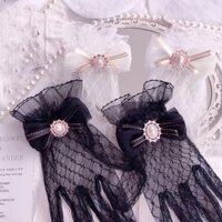 Găng tay ren phối nơ lolita ( sẵn )