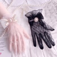 Găng tay ren phối nơ lolita