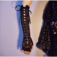 Găng tay ren sexy cột dây Gothic cosplay