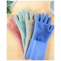 Găng Tay Rửa Bát Silicon Tạo Bọt Đa Năng- Siêu Bền- Chịu Nhiệt - Hàng Chính Hãng MINIIN - Xám