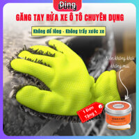 Găng Tay Rửa Xe Hơi (Tặng NẾN) Siêu Mềm Dày Dặn Chống Trầy Xước /Thấm Nước Phụ Kiện Lau Xe