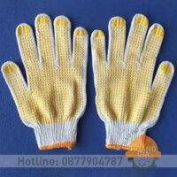 Găng tay sợi hạt nhựa (phủ hạt) 60gr