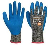 Găng tay sợi phủ PU màu xanh ORTWEST (A611)