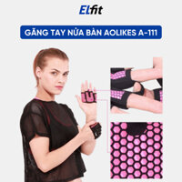 Găng Tay Tập Gym Xỏ Ngón Nửa Bàn Aolikes A-111 - Găng Tay Thể Thao Cao Cấp Chống Trượt Bằng Silicone