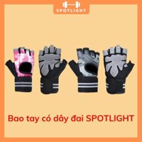 Găng tay tập tạ Camo gym cao cấp có quấn cổ tay, găng tay nâng tạ thể thao SPOTLIGHT